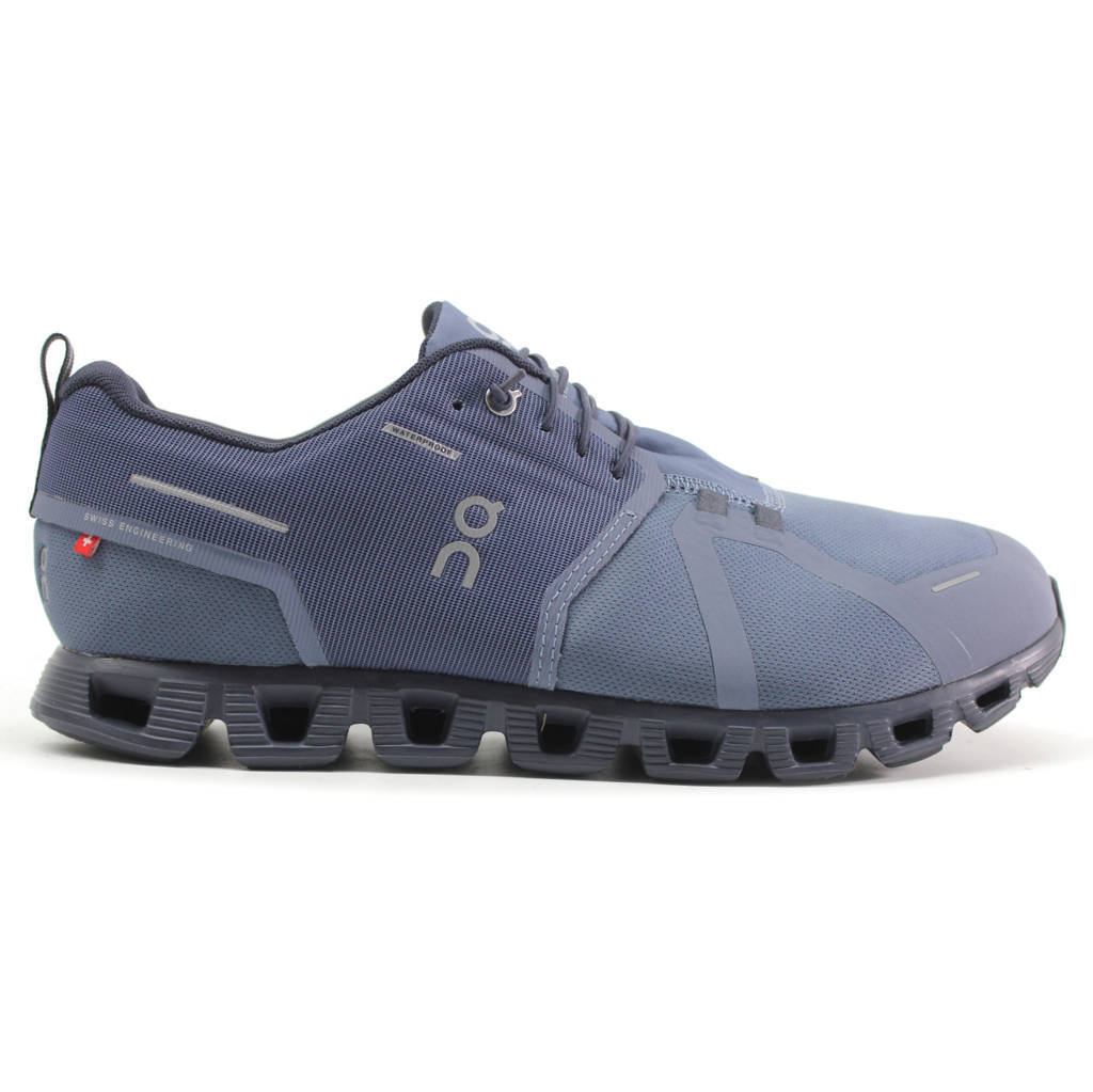 On Cloud 5 Waterproof Textile Synthetic Mens Sneakers#color_metal navy