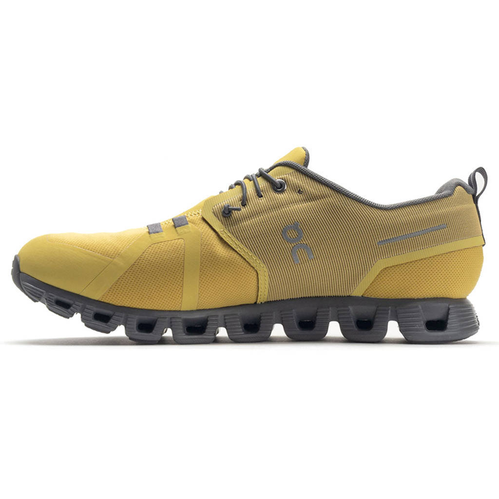 On Cloud 5 Waterproof Textile Synthetic Mens Sneakers#color_mustard rock