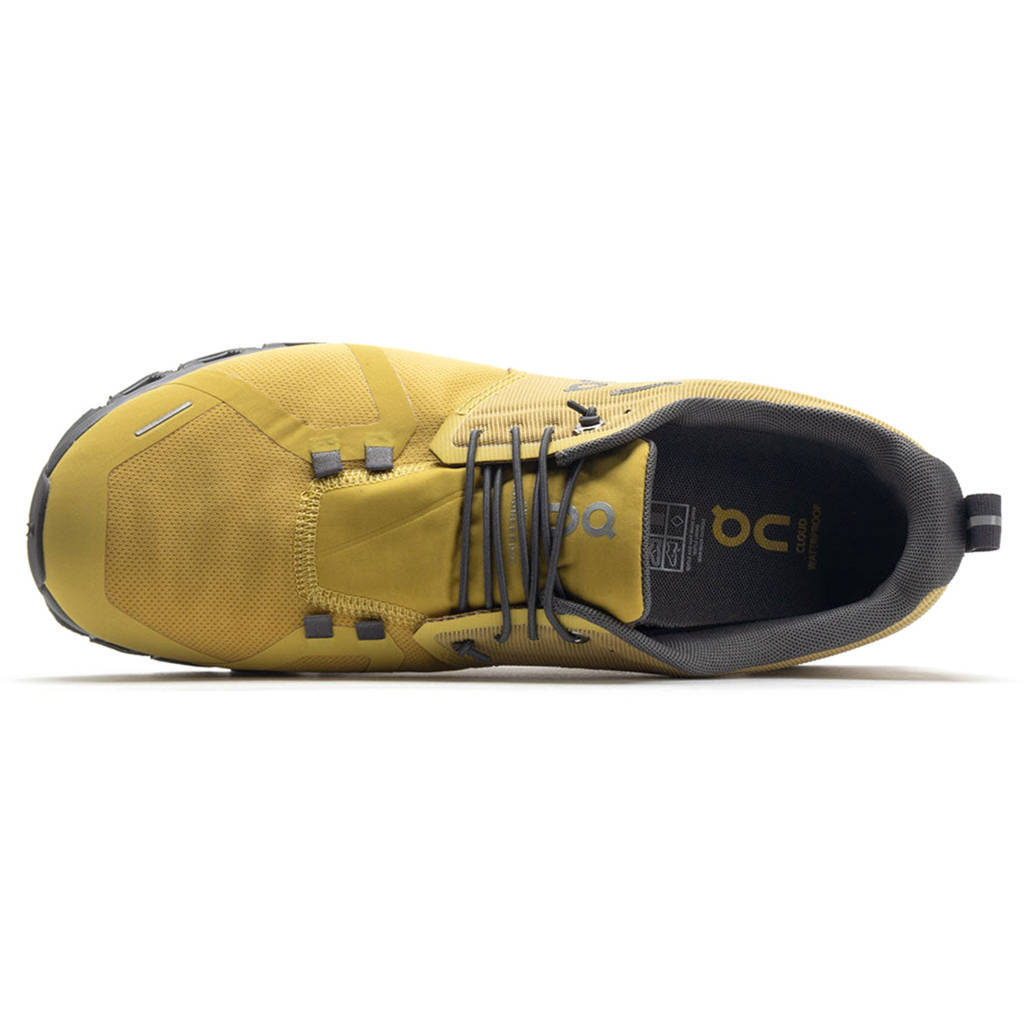 On Cloud 5 Waterproof Textile Synthetic Mens Sneakers#color_mustard rock