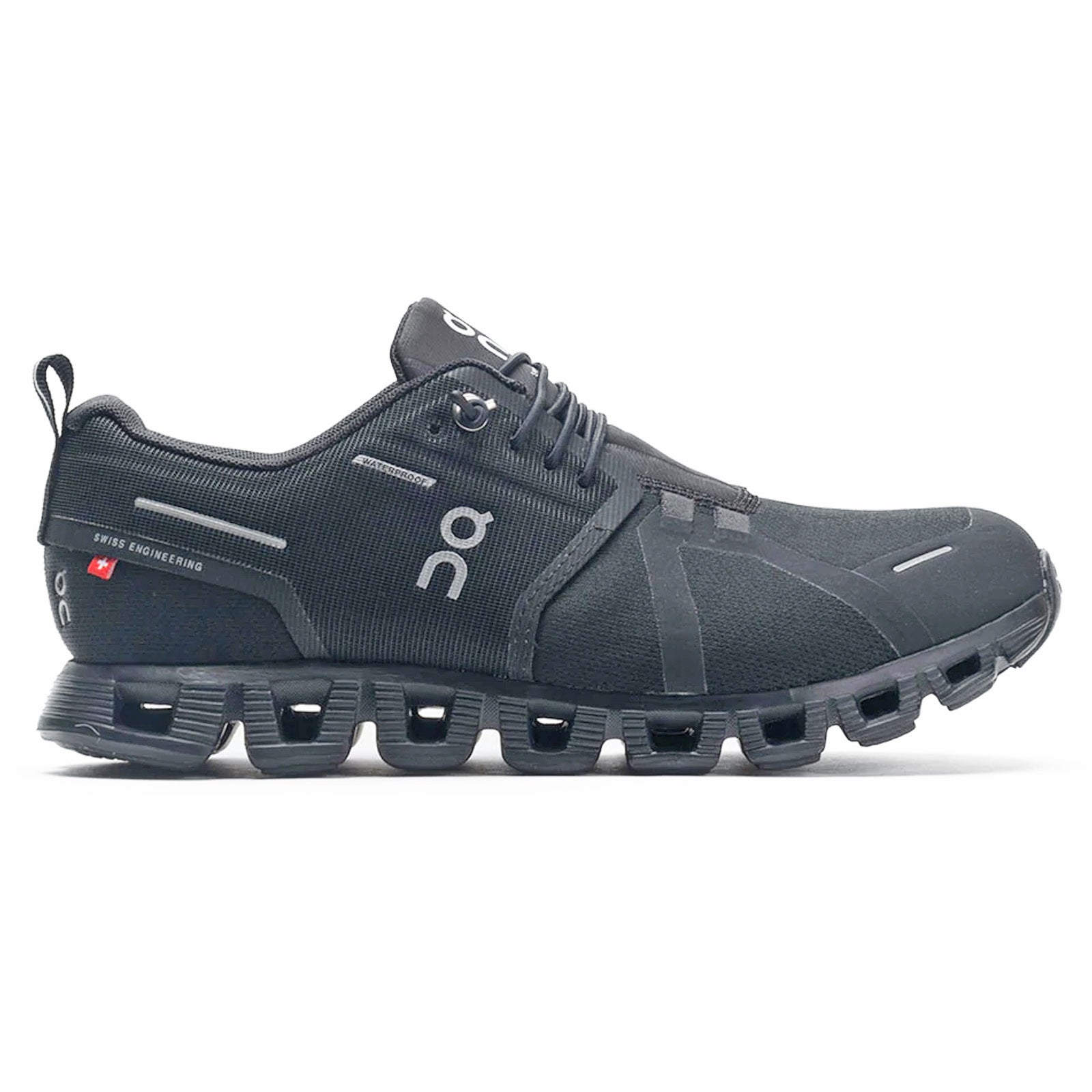 On Cloud 5 Waterproof 59-98838 Textile Synthetic Womens Trainers - All Black - 36#color_all black