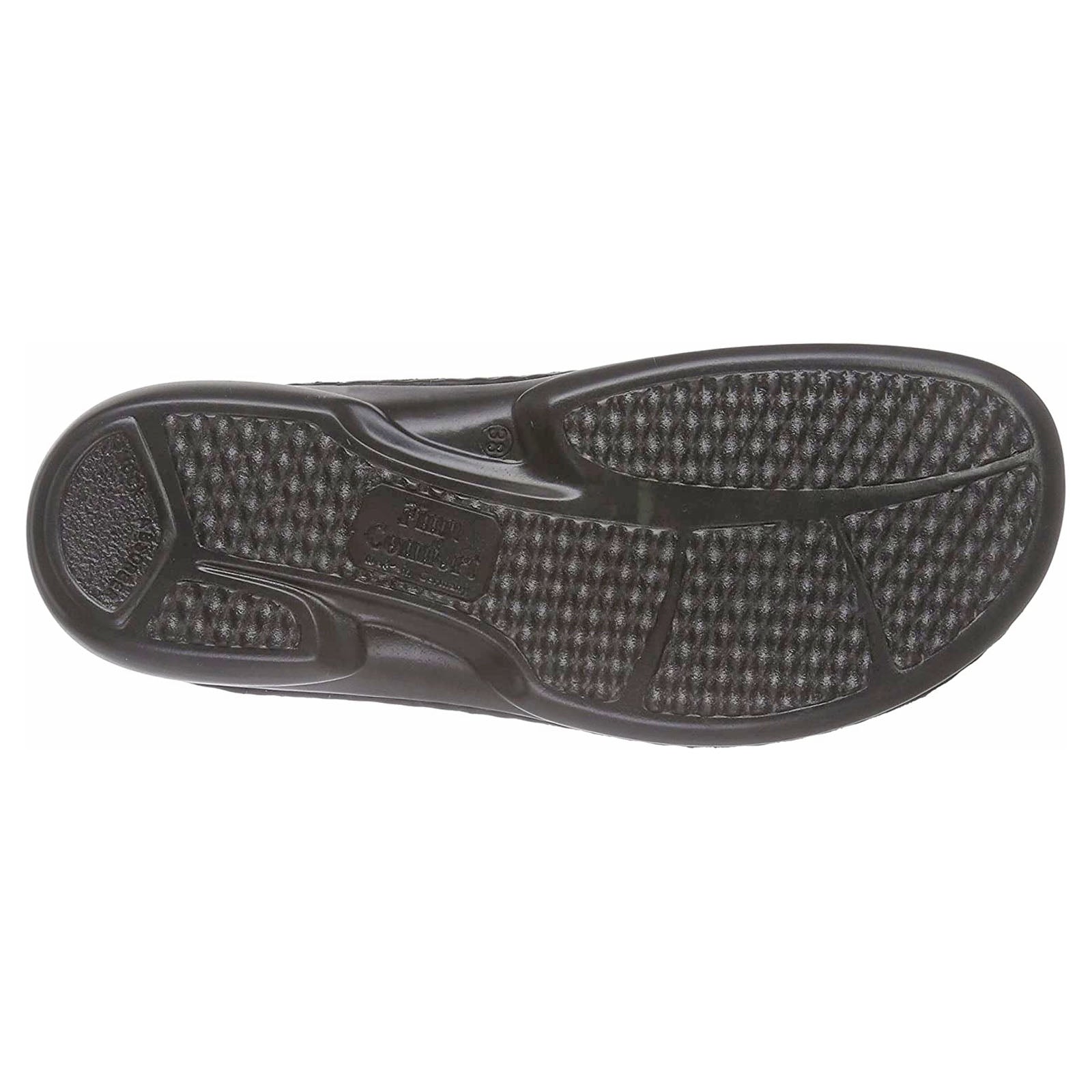 Finn Comfort Kos Leather Womens Sandals#color_black jasmin