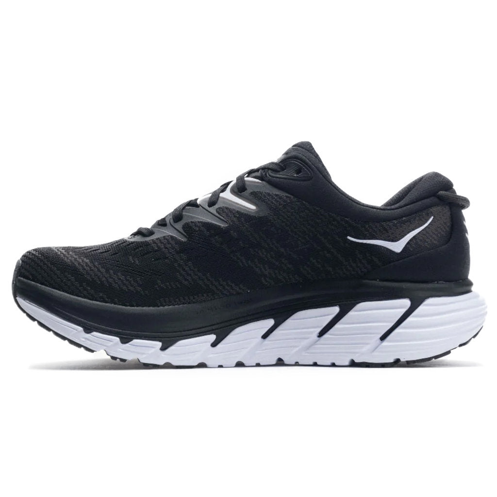 Hoka One One Gaviota 4 Mesh Men's Low-Top Road Running Sneakers#color_black white