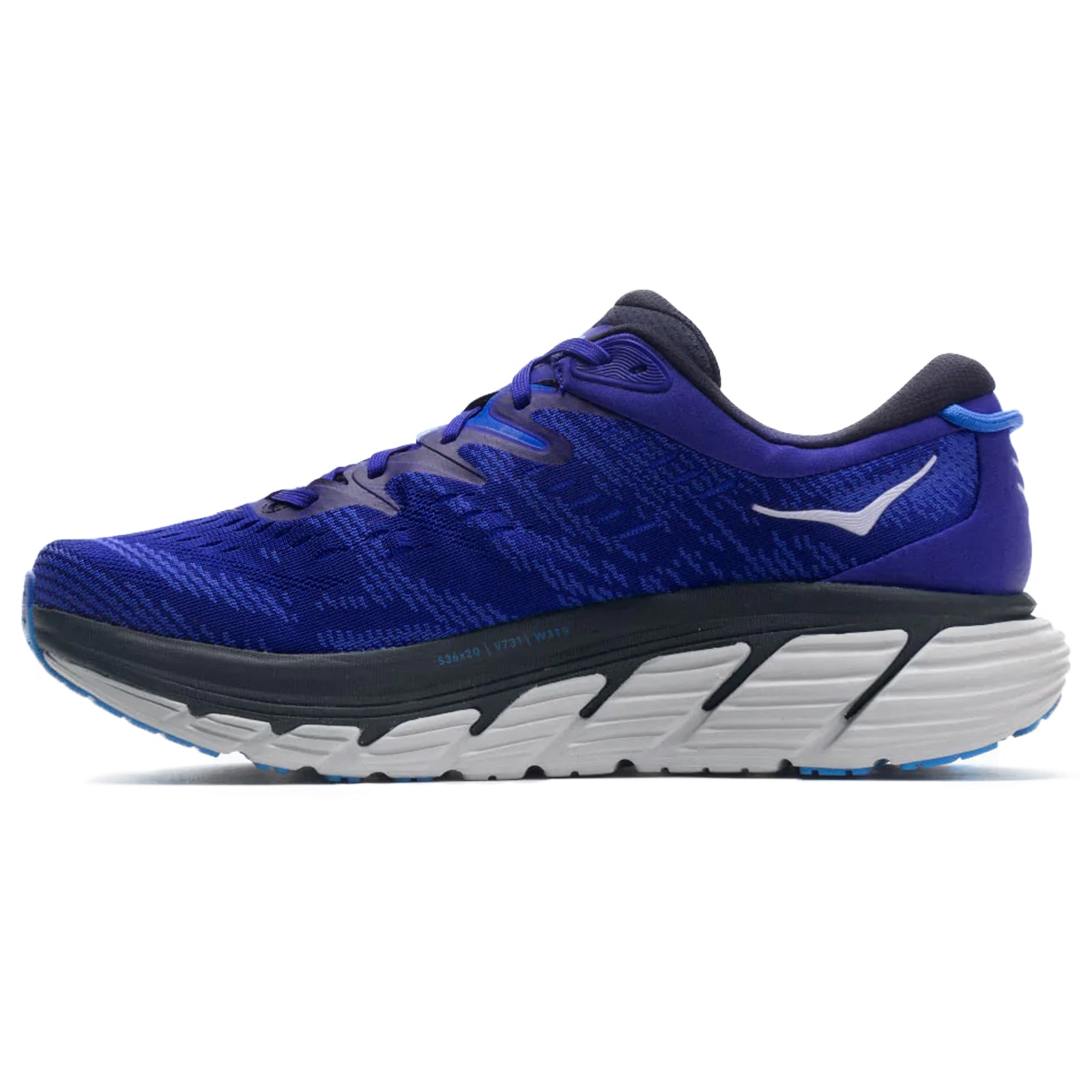 Hoka Gaviota 4 1123198-BBGP Textile Synthetic Mens Trainers - Bluing Blue Graphite - 7.5#color_bluing blue graphite