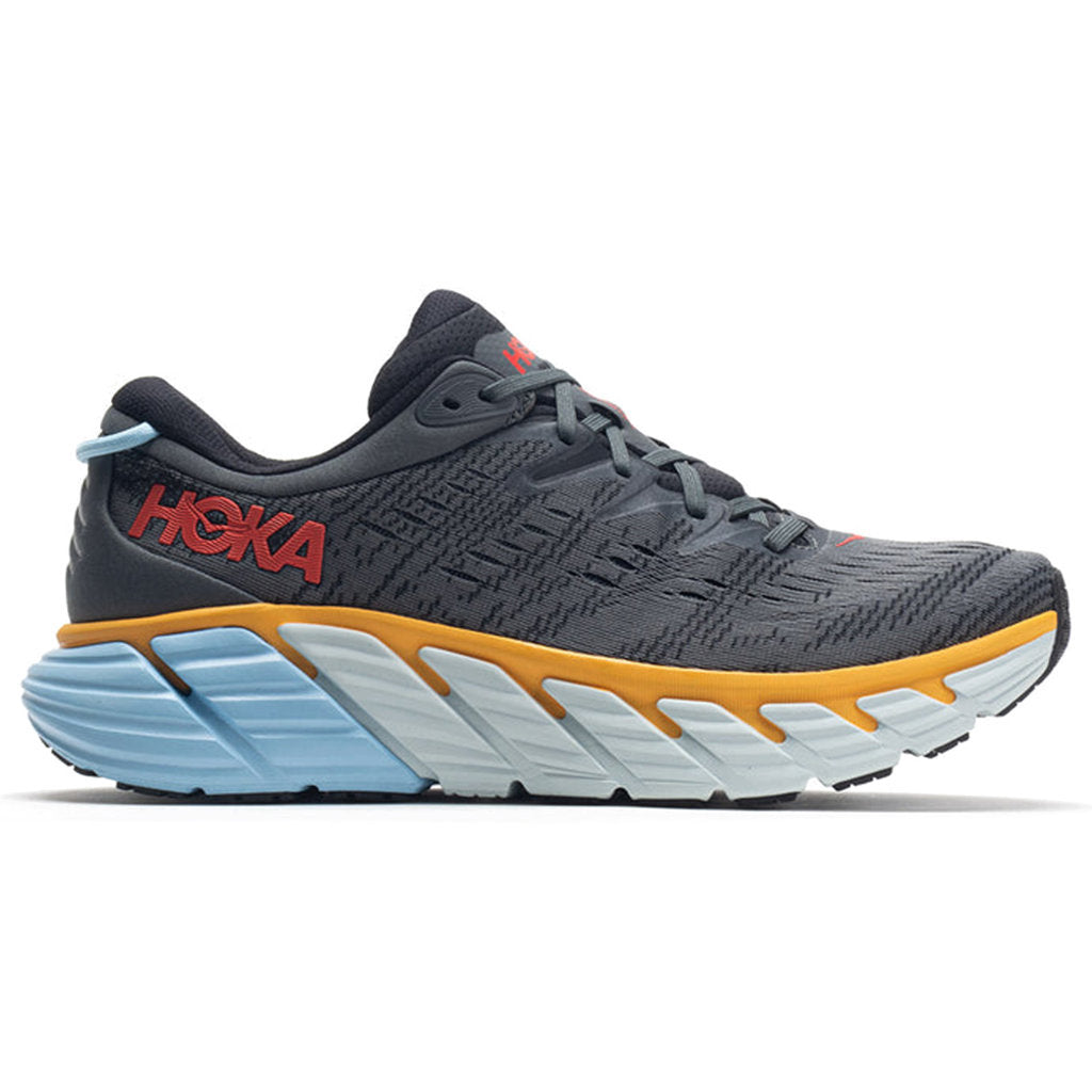 Hoka One One Gaviota 4 Mesh Men's Low-Top Road Running Sneakers#color_castle rock anthracite