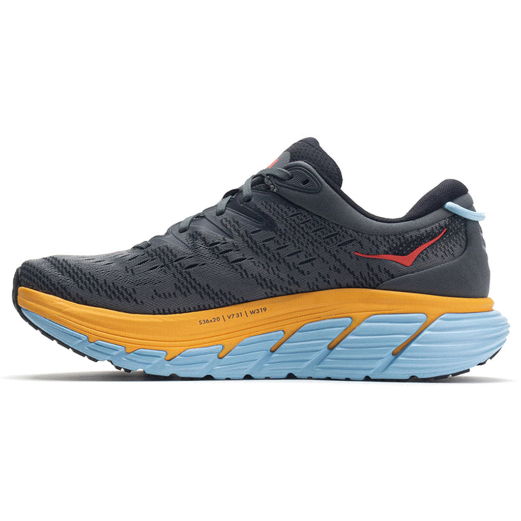 Hoka One One Gaviota 4 Mesh Men's Low-Top Road Running Sneakers#color_castle rock anthracite