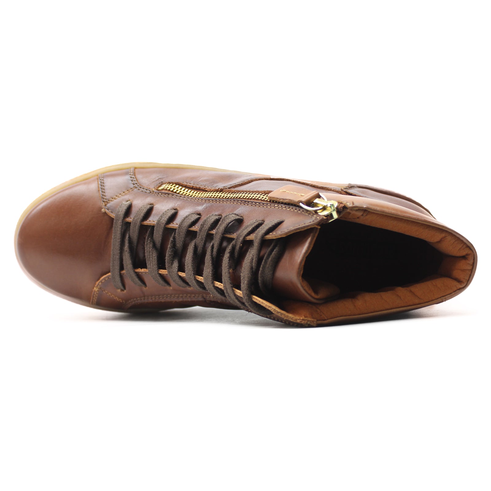 Pikolinos Vitoria W0T-7559 Leather Womens Trainers#color_cuero