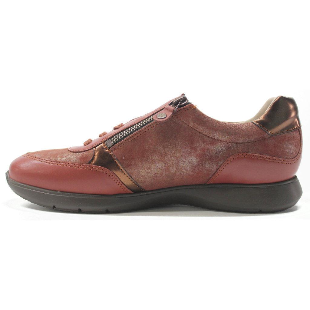 Mephisto Monia Leather Womens Sneakers#color_rust