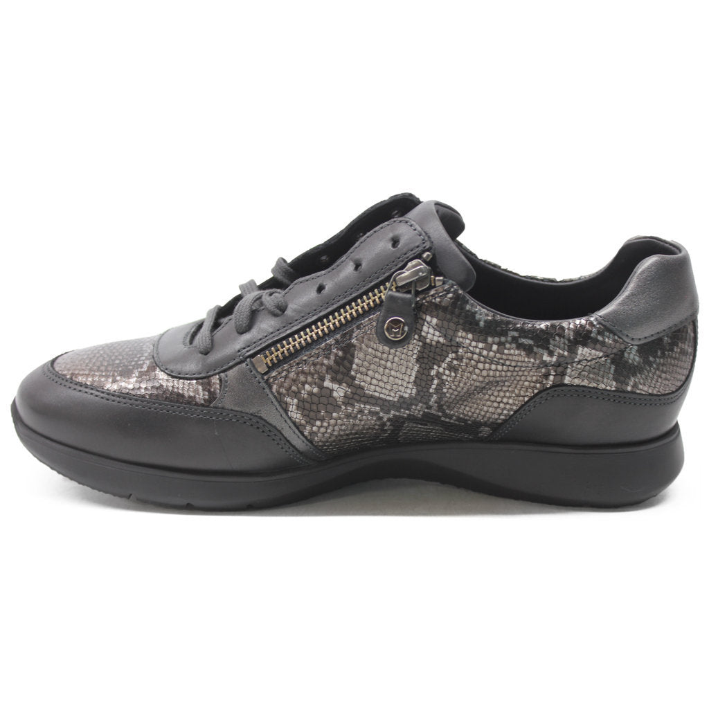 Mephisto Monia Leather Womens Sneakers#color_carbon