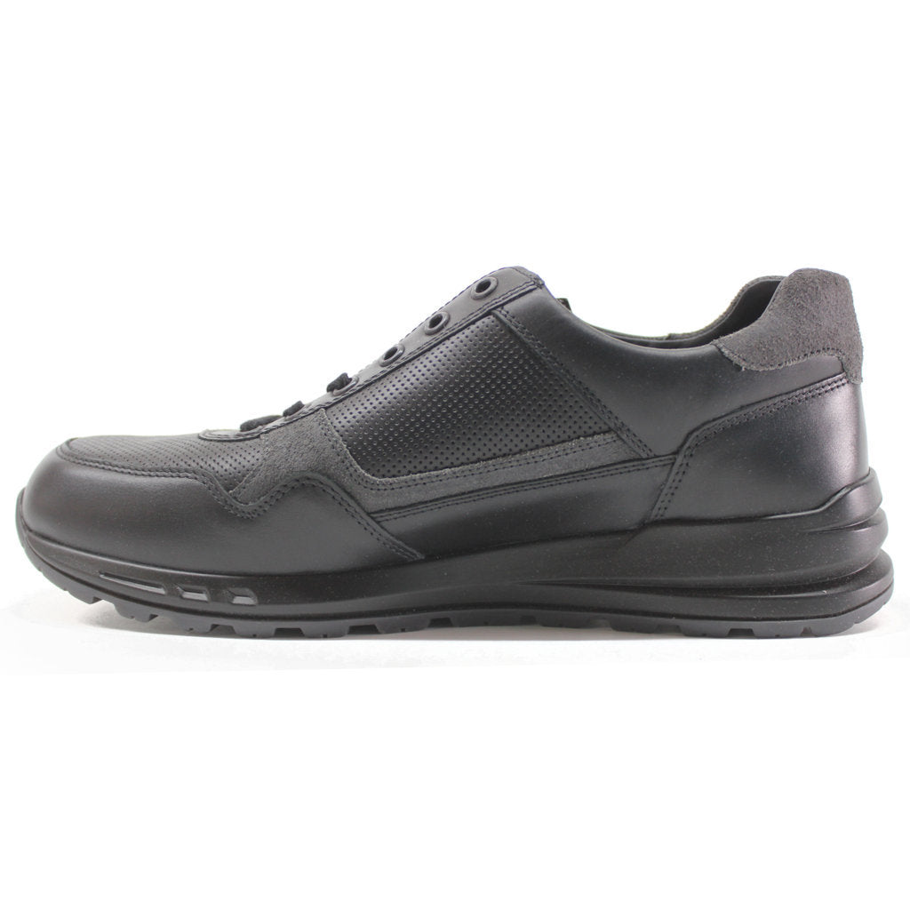 Mephisto Bradley Full Grain Leather Men's Sneakers#color_black