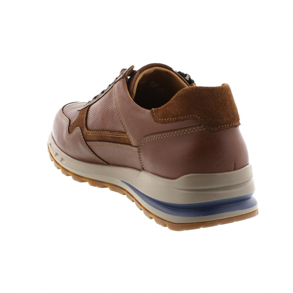Mephisto Bradley Full Grain Leather Men's Sneakers#color_chestnut