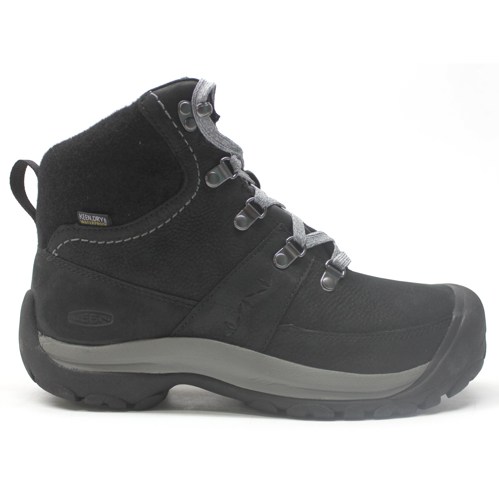 Keen Kaci III Winter Mid 1026720 Leather Textile Womens Boots - Black Steel Grey - 38.5#color_black steel grey