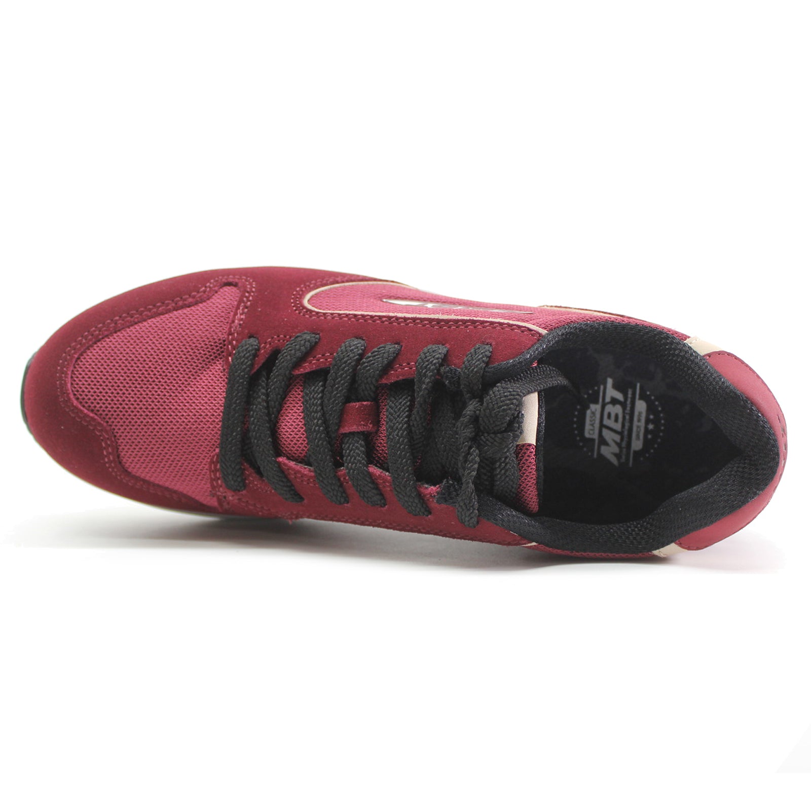 MBT MBT-1997 Classic Suede Textile Womens Trainers#color_burgundy