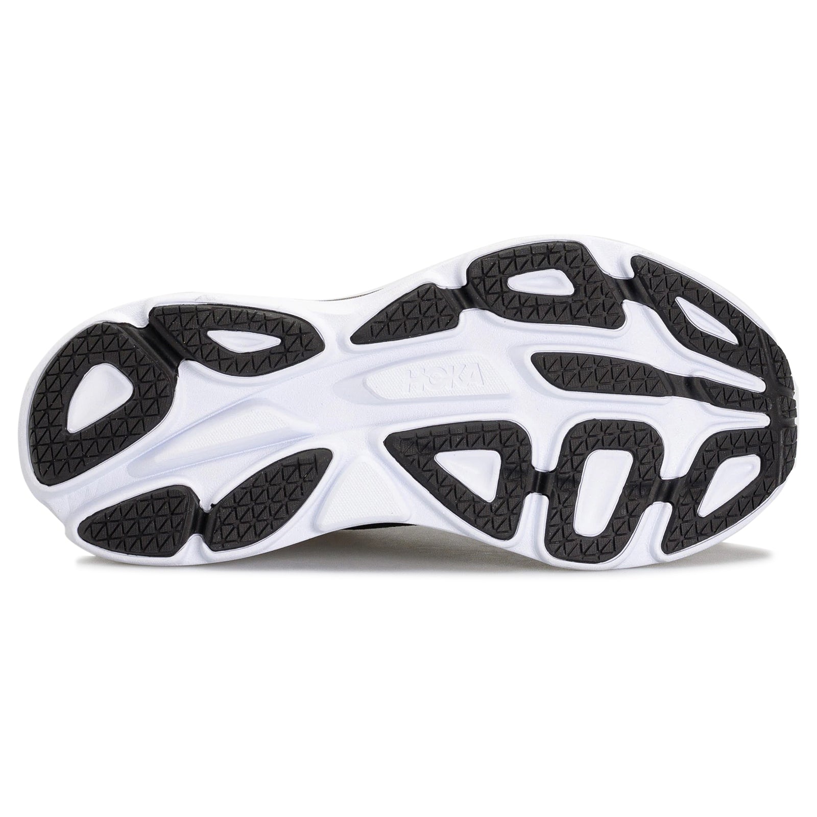 Hoka Bondi 8 1123202-BWHT Textile Mens Trainers - Black White - 9.5#color_black white