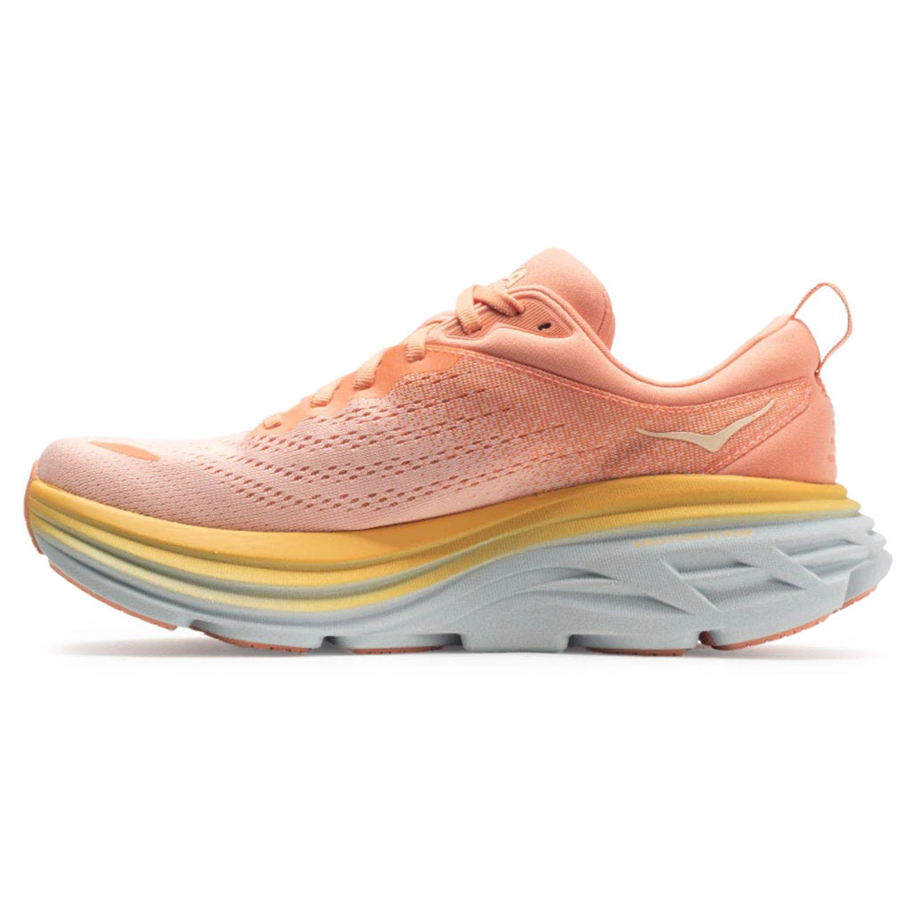 Hoka One One Bondi 8 Textile Womens Sneakers#color_shell coral peach parfait