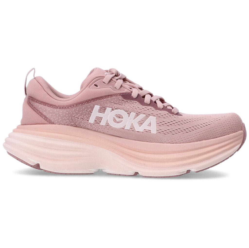 Hoka One One Bondi 8 Textile Womens Sneakers#color_pale mauve peach whip