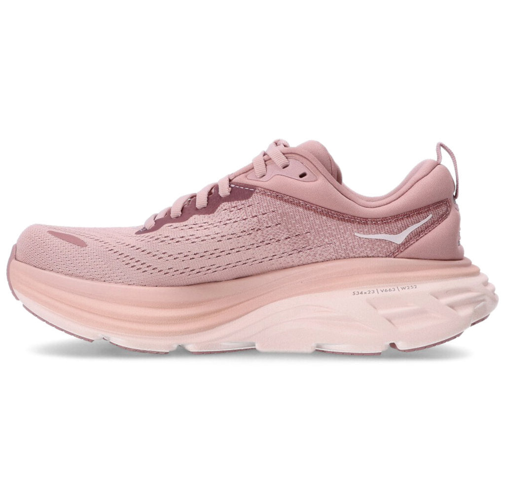 Hoka One One Bondi 8 Textile Womens Sneakers#color_pale mauve peach whip