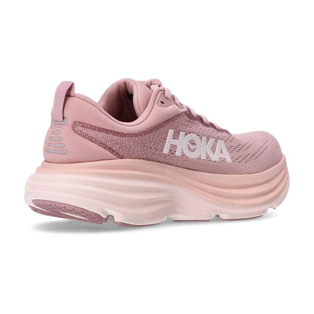 Hoka One One Bondi 8 Textile Womens Sneakers#color_pale mauve peach whip