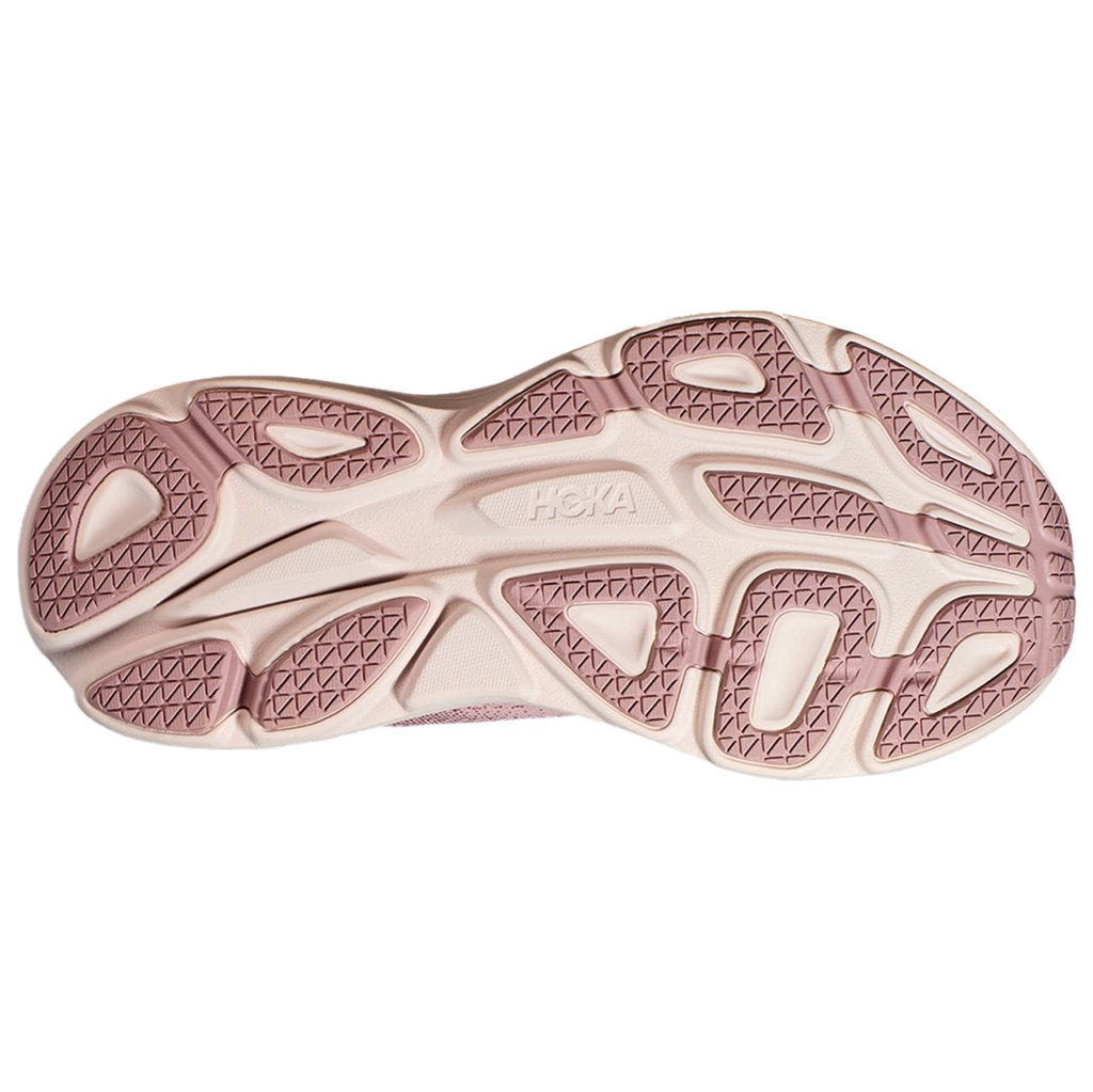 Hoka One One Bondi 8 Textile Womens Sneakers#color_pale mauve peach whip