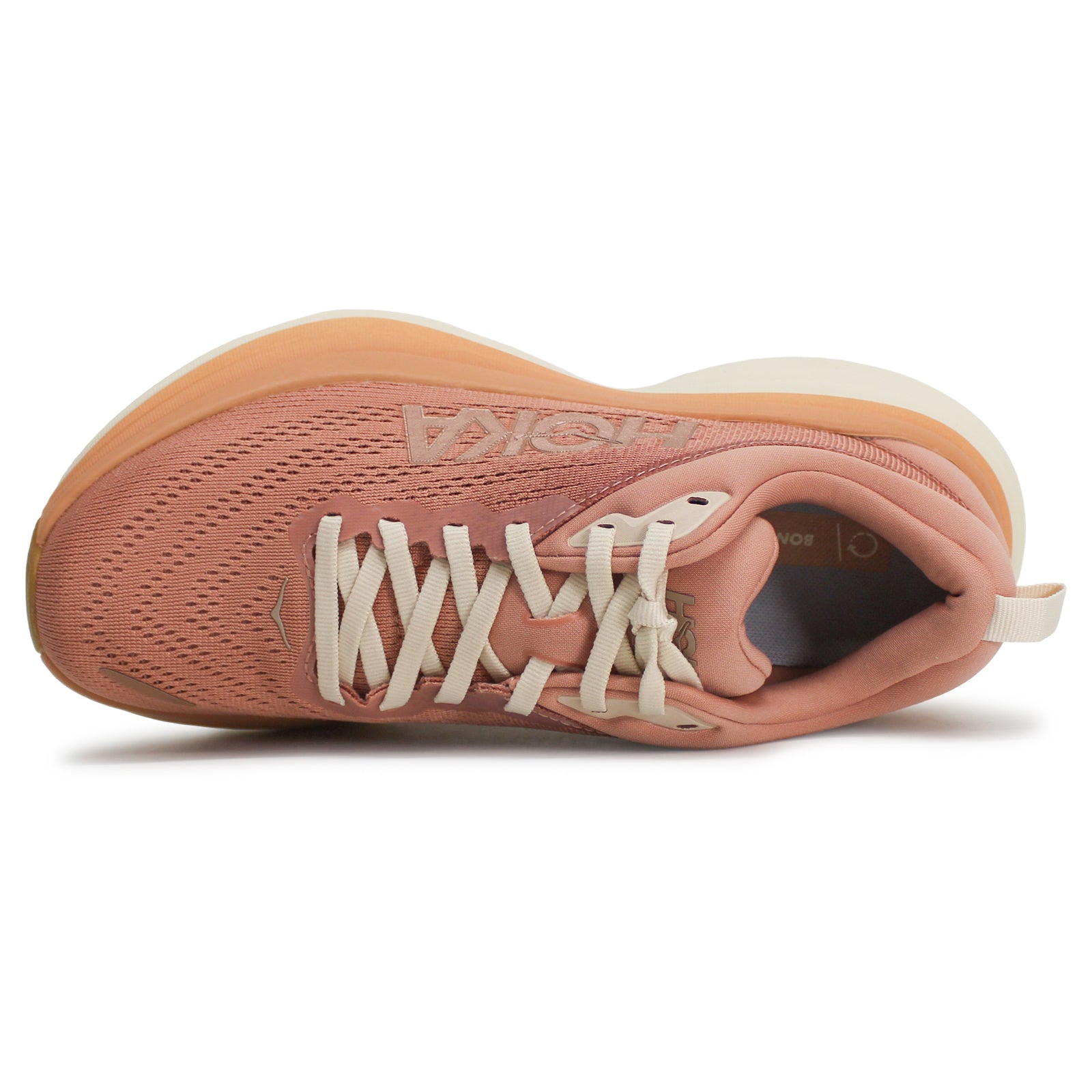 Hoka Bondi 8 Textile Womens Trainers#color_sandstone cream