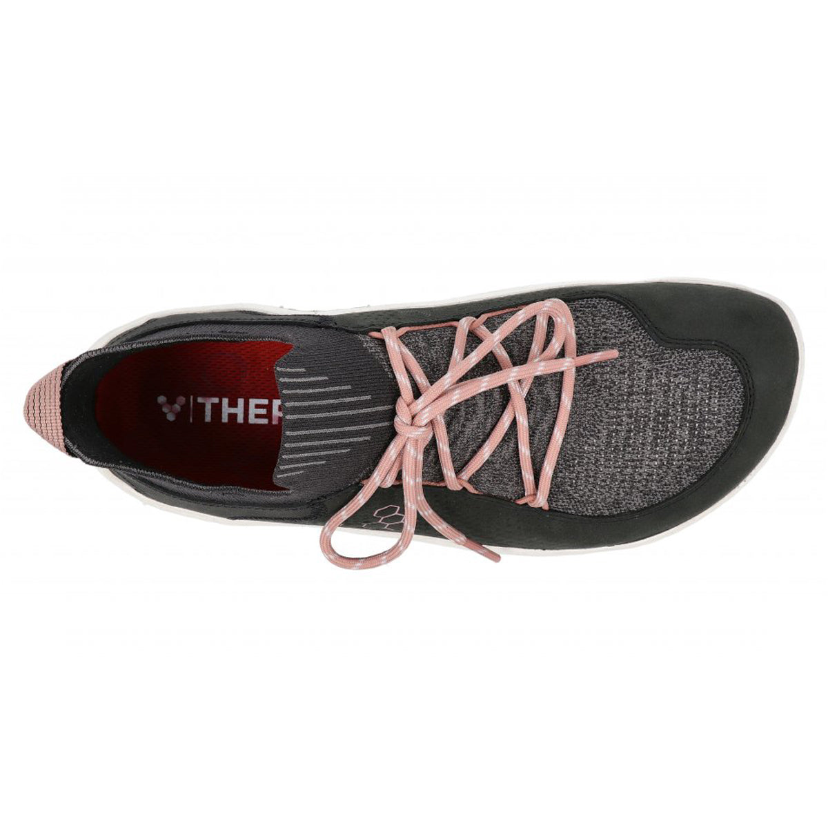 Vivobarefoot Tracker Decon Low FG2 209165-10 Leather Textile Womens Trainers - Obsidian Misty Rose - 38#color_obsidian misty rose