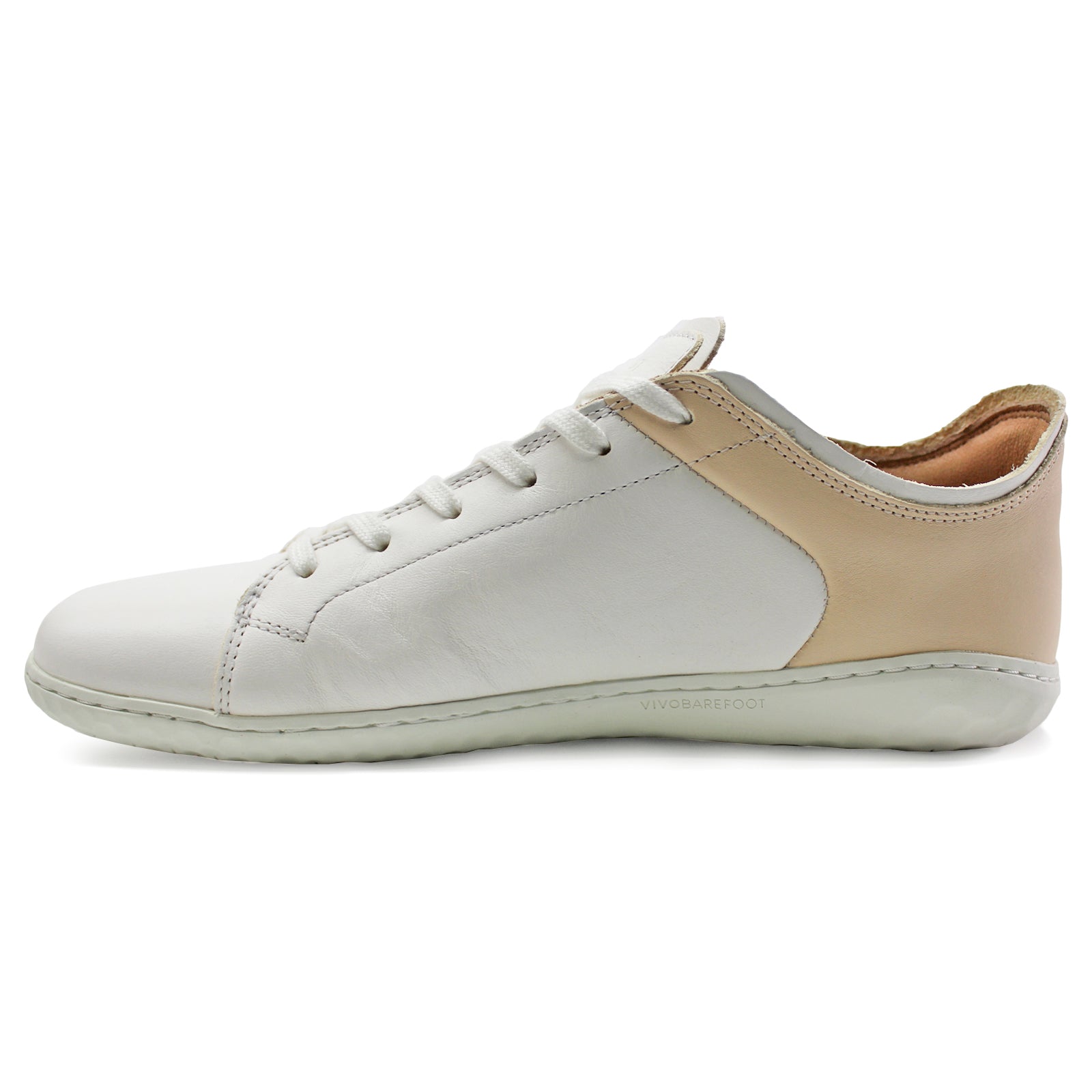 Vivobarefoot Geo Court III 201056-14 Leather Womens Trainers - Off White Pink - 42#color_off white pink