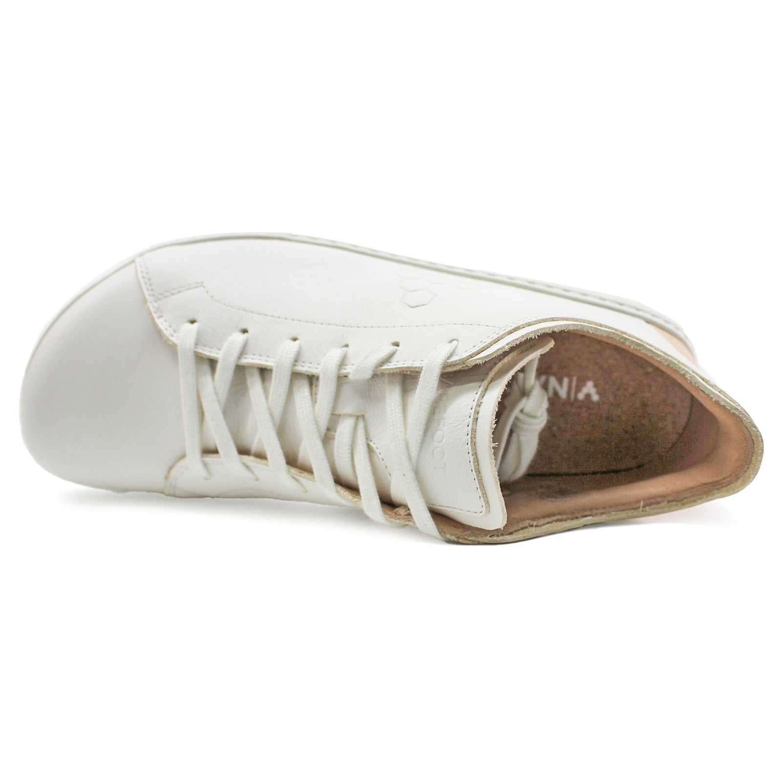 Vivobarefoot Geo Court III 201056-14 Leather Womens Trainers - Off White Pink - 42#color_off white pink