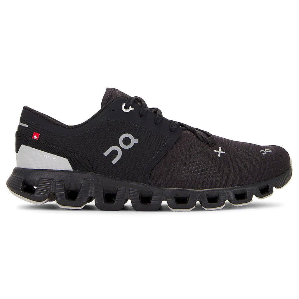 On Cloud X 3 Textile Synthetic Mens Sneakers#color_black