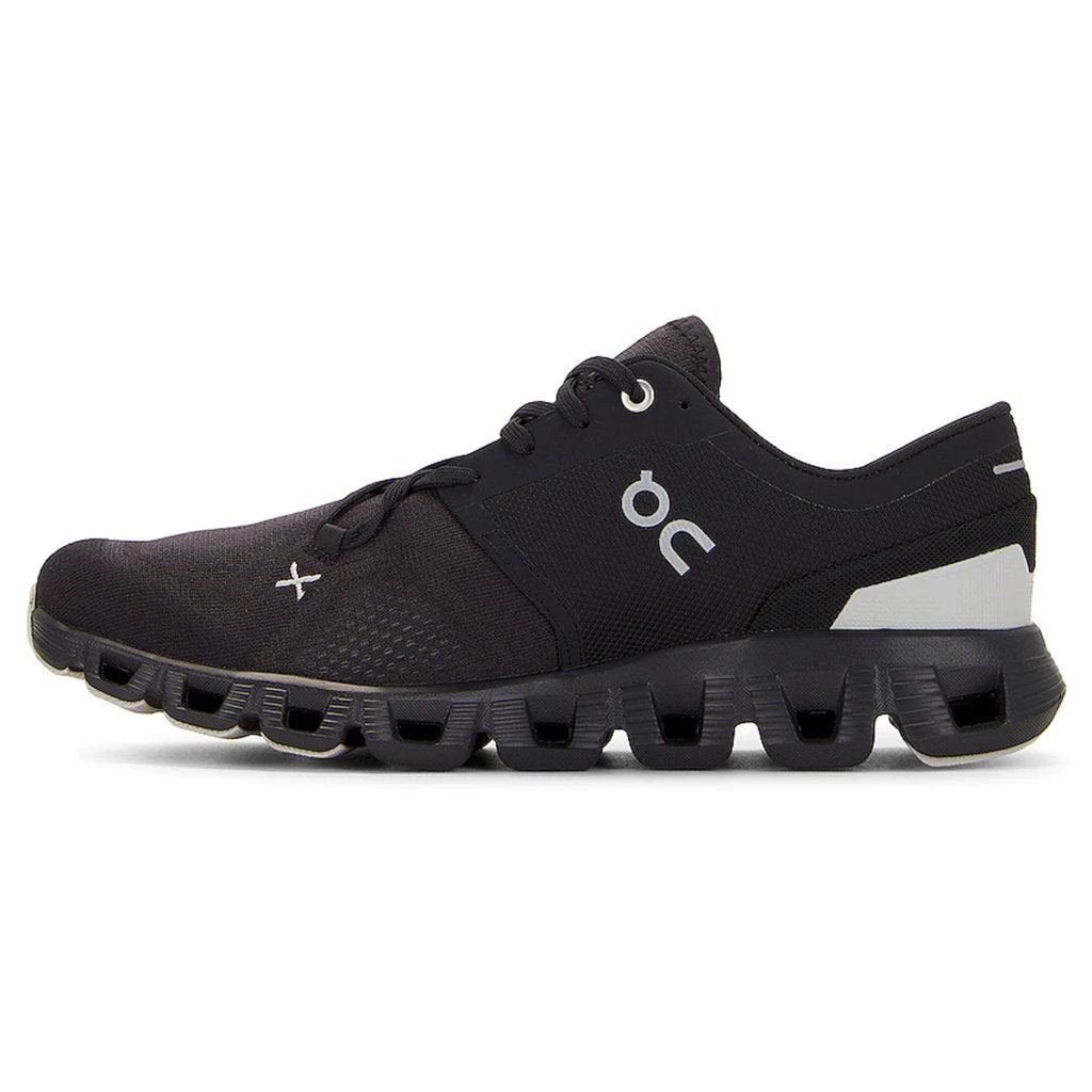 On Cloud X 3 Textile Synthetic Mens Sneakers#color_black