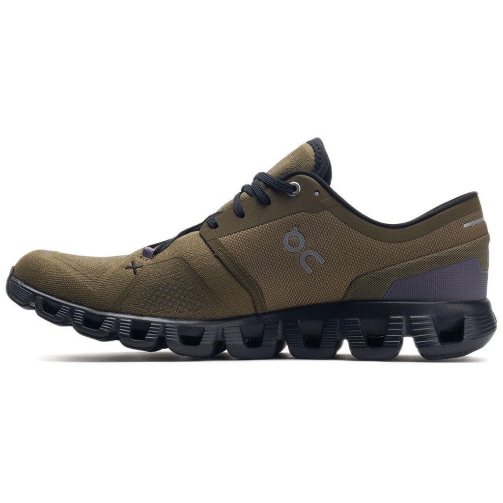 On Cloud X 3 Textile Men's Running Shoes#color_hunter black