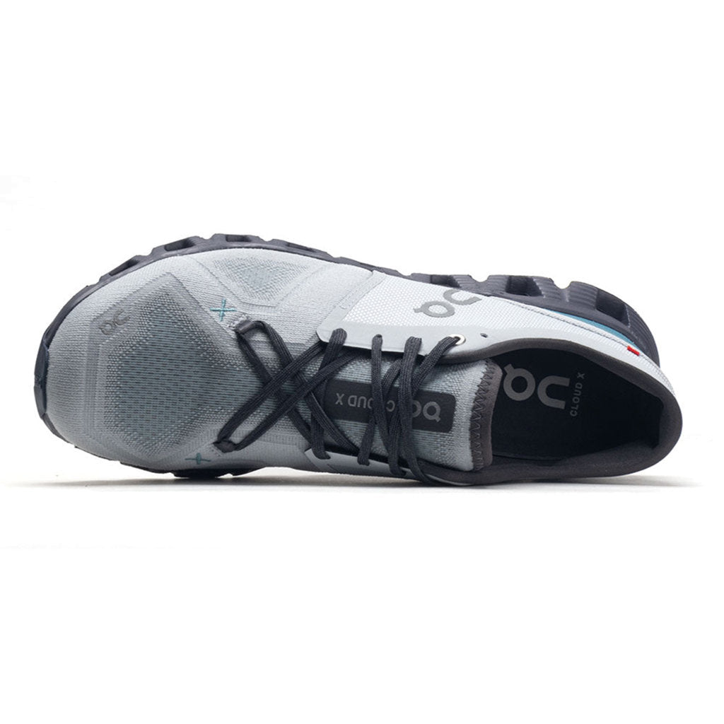 On Cloud X 3 Textile Men's Running Shoes#color_glacier iron