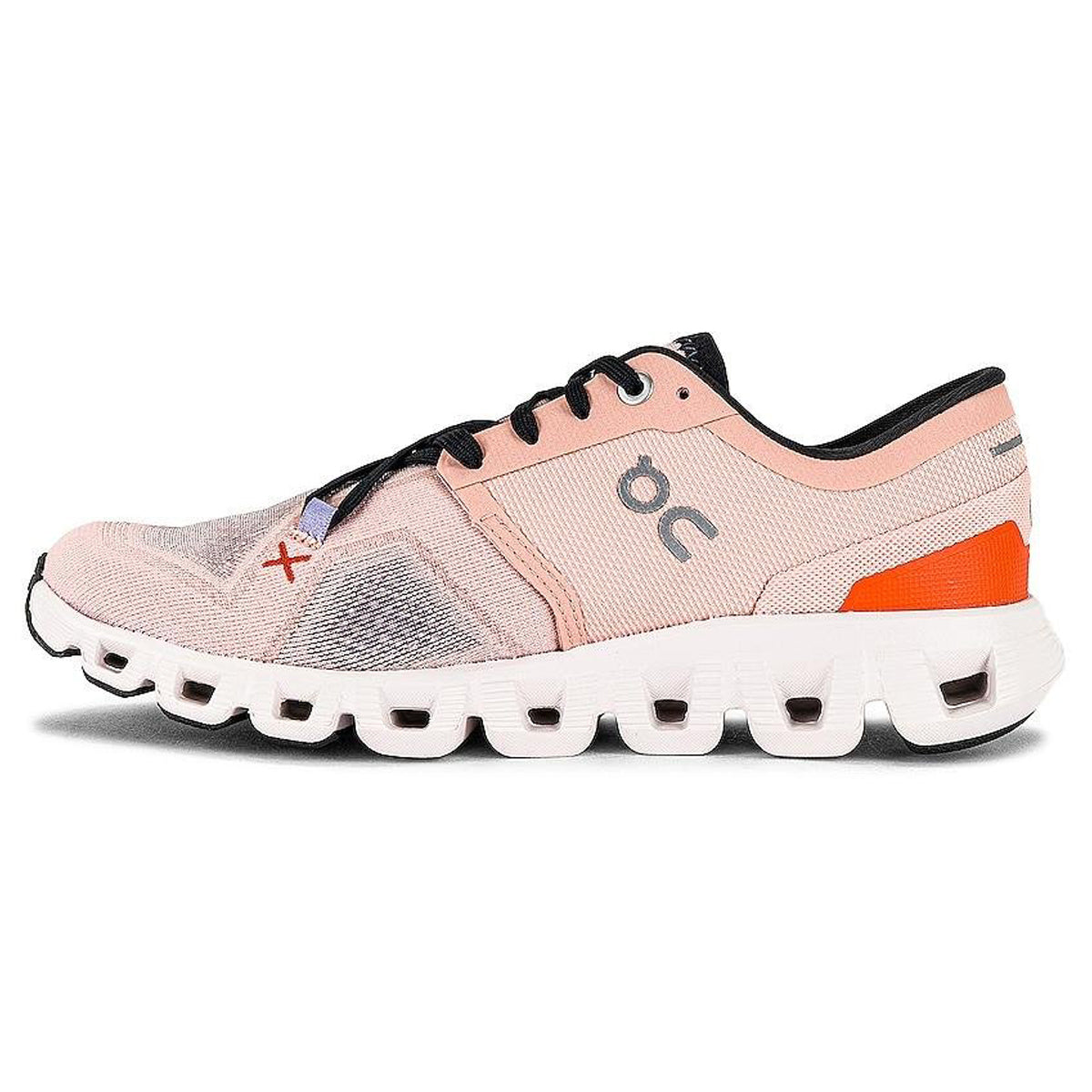 On Cloud X 3 Textile Synthetic Womens Trainers#color_rose sand