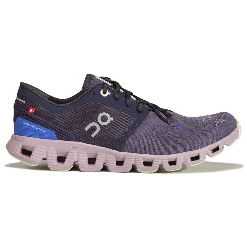 On Running Cloud X 3 Textile Women's Low-Top Sneakers#color_midnight heron