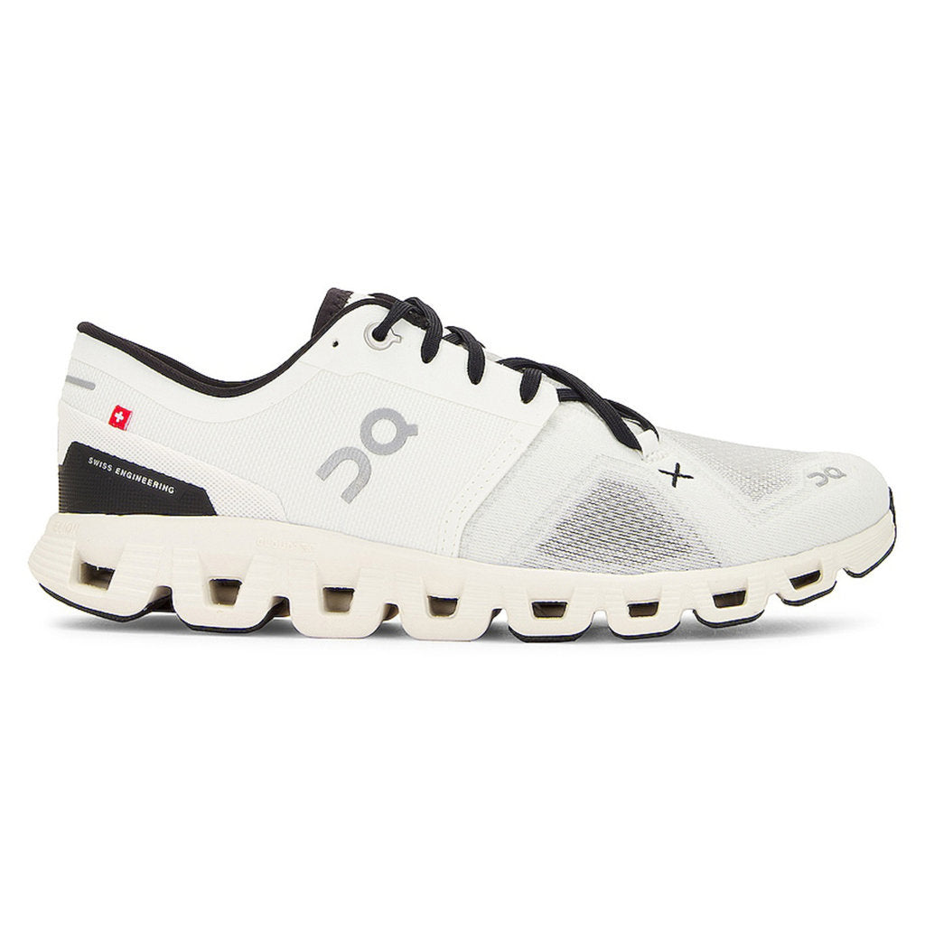 On Running Cloud X 3 Textile Women's Low-Top Sneakers#color_white black