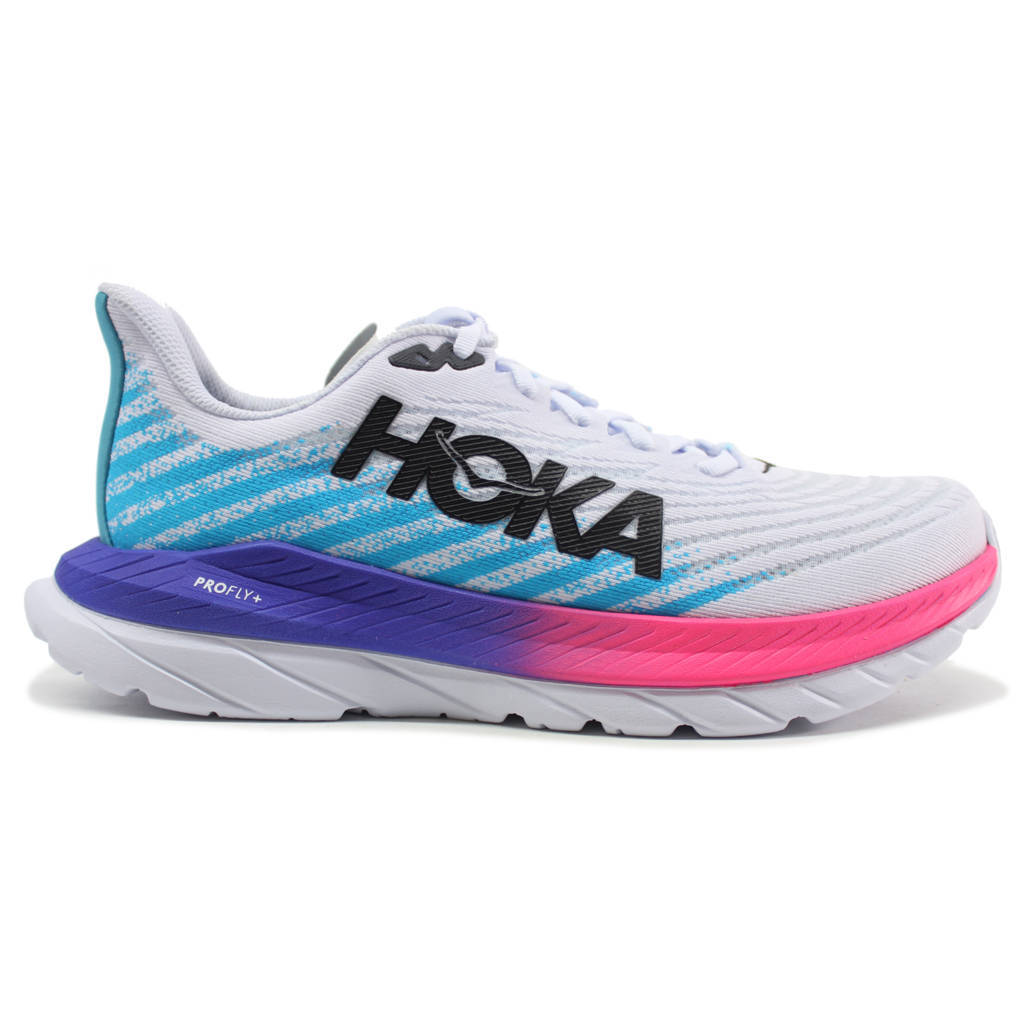 Hoka Mach 5 Mesh Women's Running Shoes#color_white scuba blue