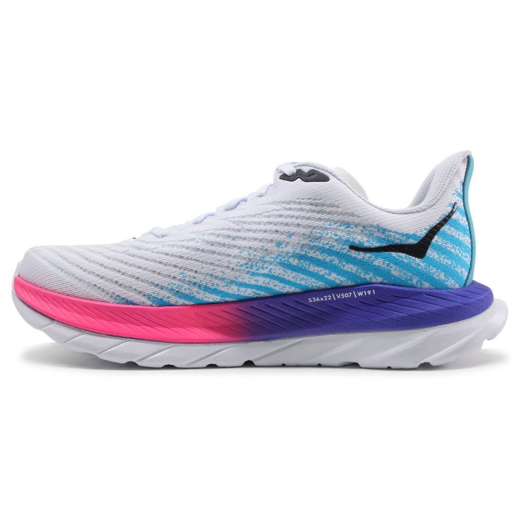 Hoka Mach 5 Mesh Women's Running Shoes#color_white scuba blue