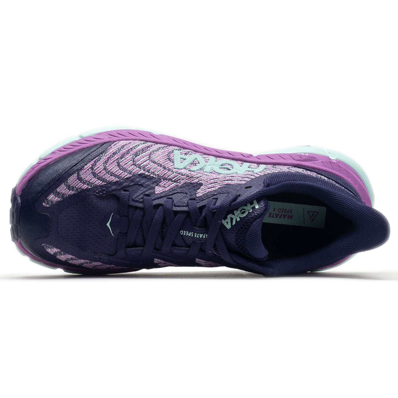 Hoka Mafate Speed 4 Textile Synthetic Womens Trainers#color_night sky orchid flower