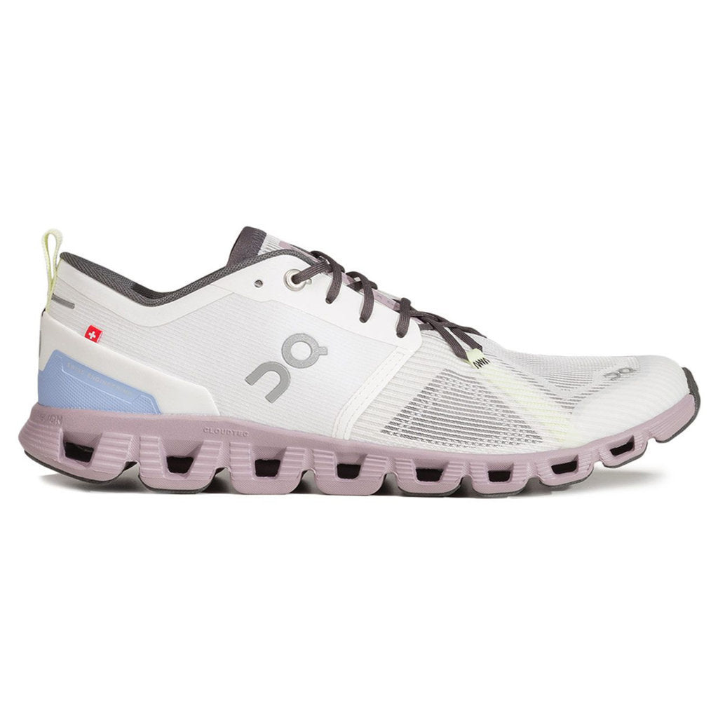 On Running Cloud X 3 Shift Textile Women's Low-Top Sneakers#color_undyed  white heron