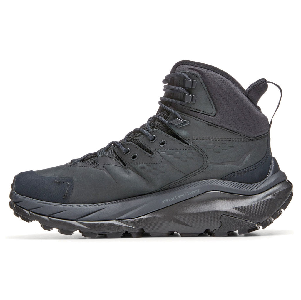 Hoka One One Kaha 2 GTX Leather Nubuck Mens Boots#color_black black