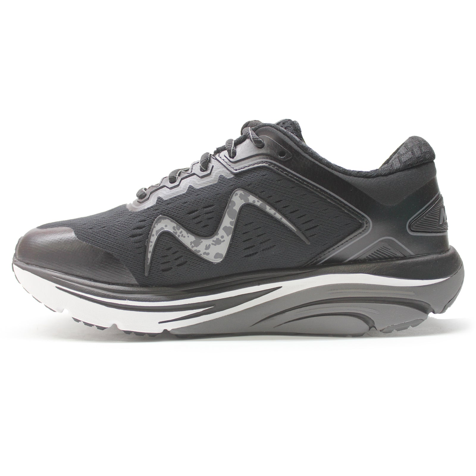 MBT 2000 Leather Textile Womens Trainers#color_black
