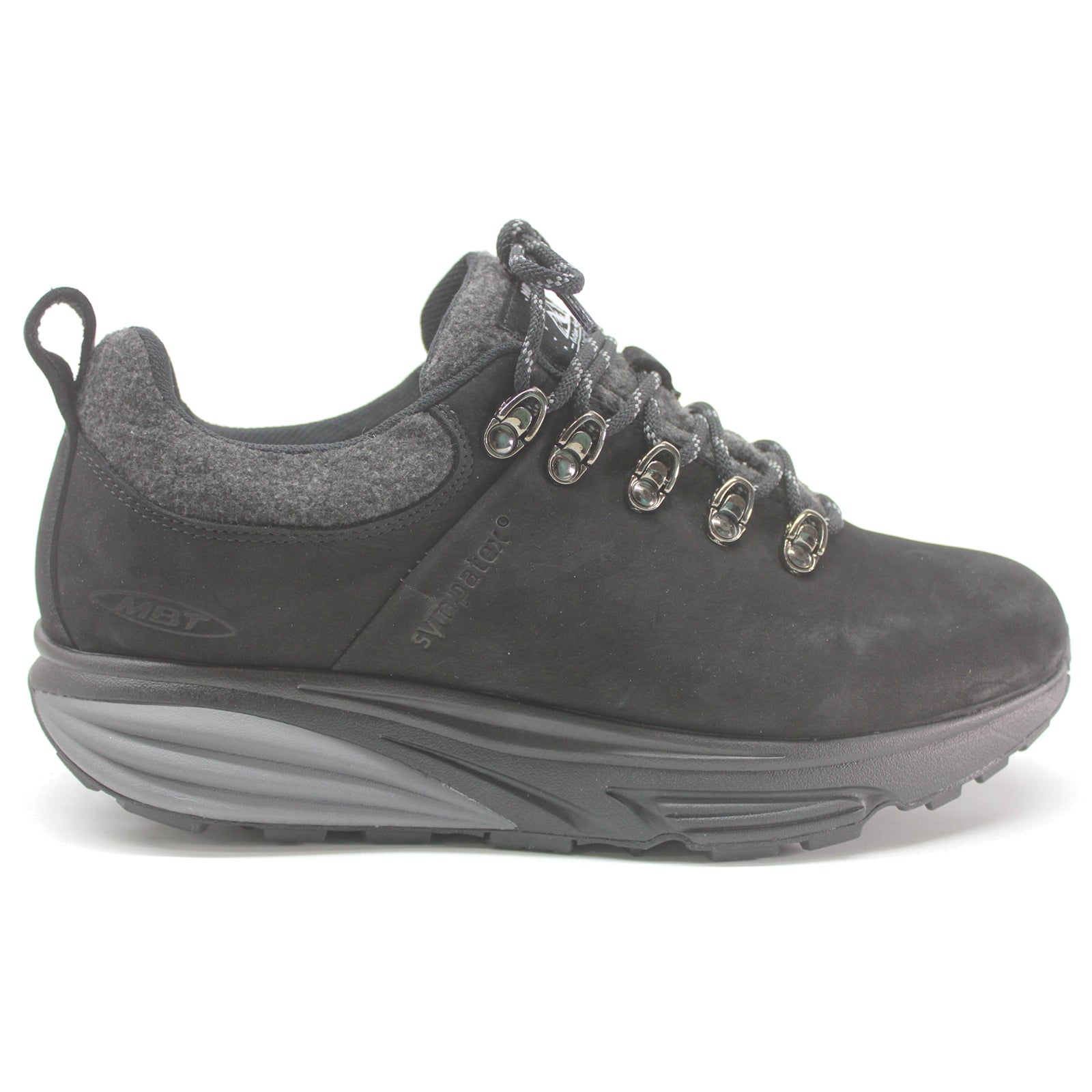 MBT MT Alpine Sym Low Nubuck Leather Womens Trainers#color_black