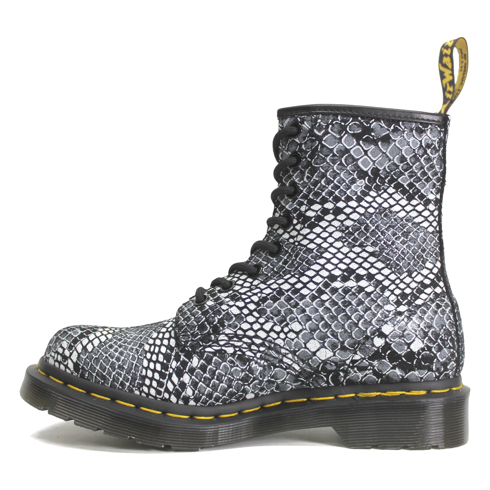 Dr. Martens 1460 Printed Leather Women's Ankle Boots#color_black white