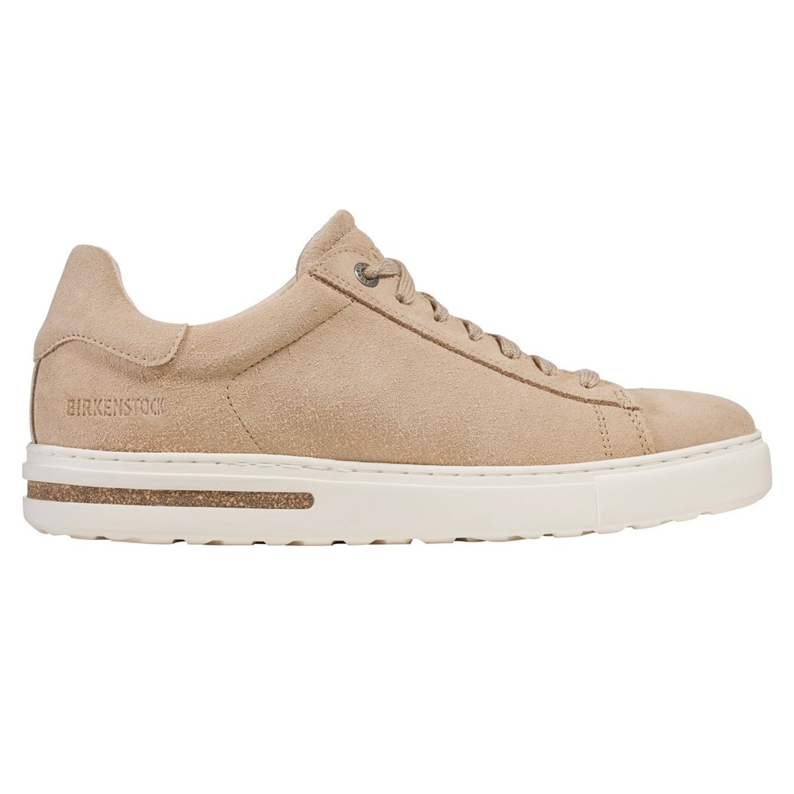 Birkenstock Bend Low Suede Leather Unisex Trainers#color_sandcastle white