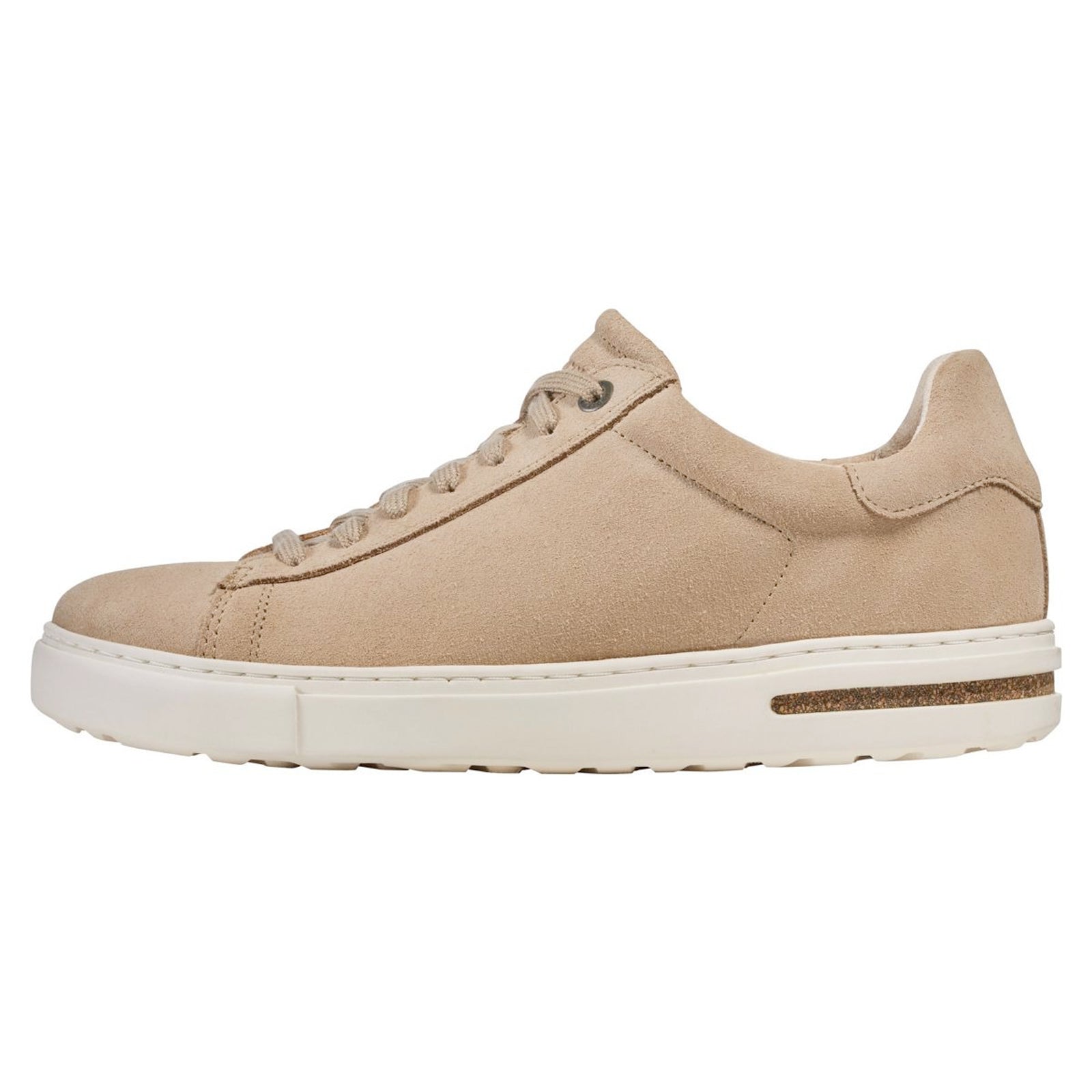 Birkenstock Bend Low Suede Leather Unisex Trainers#color_sandcastle white