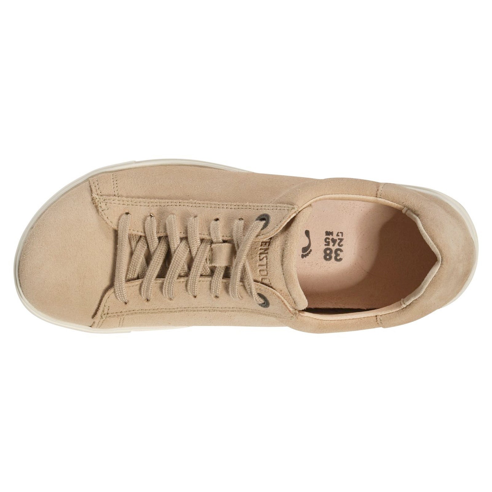 Birkenstock Bend Low Suede Leather Unisex Trainers#color_sandcastle white