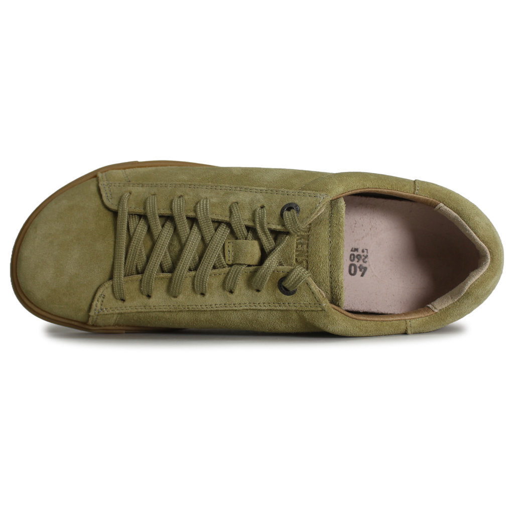 Birkenstock Bend Low Suede Leather Unisex Sneakers#color_khaki