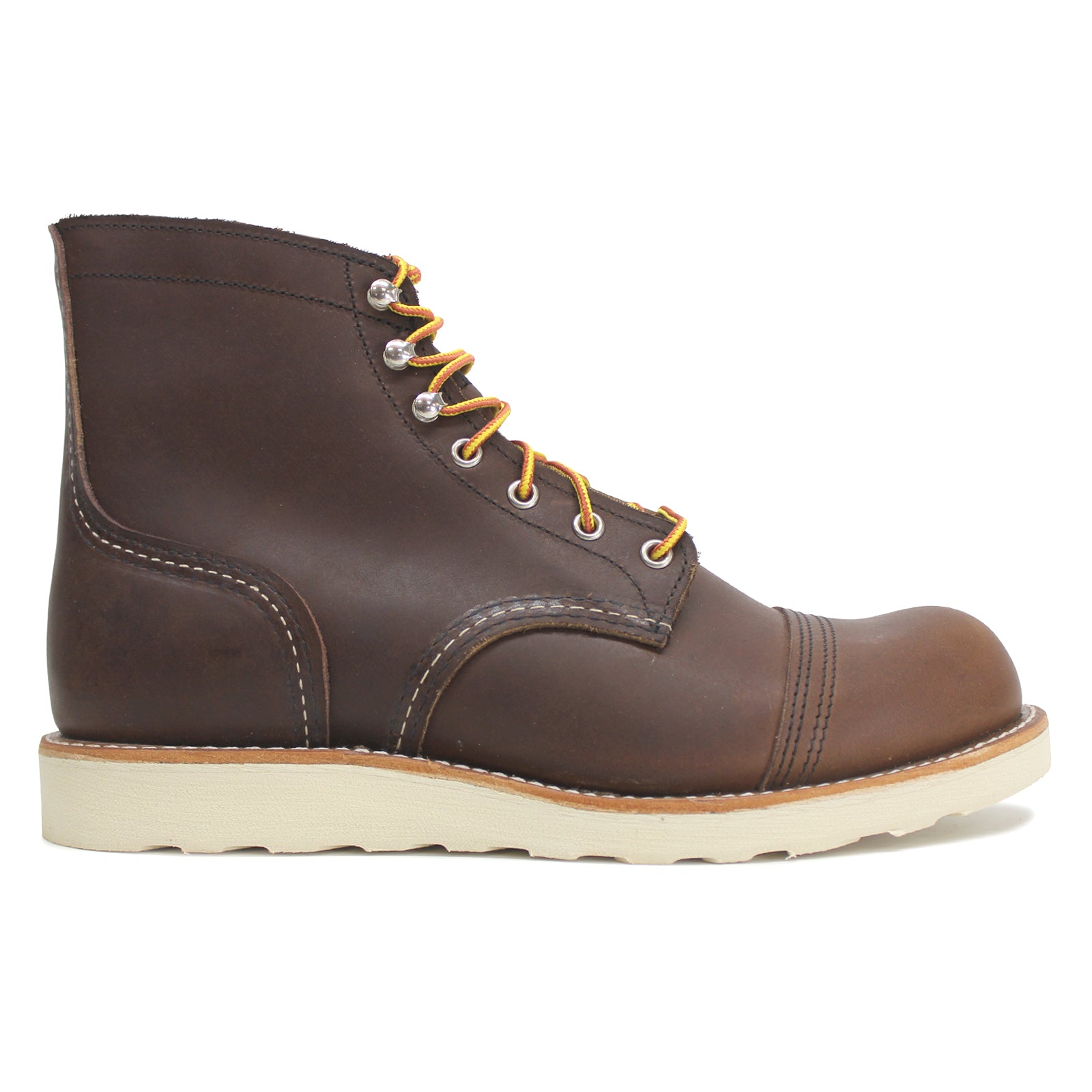 Red Wing Iron Ranger Traction Tred Leather Men's Ankle Boots#color_amber