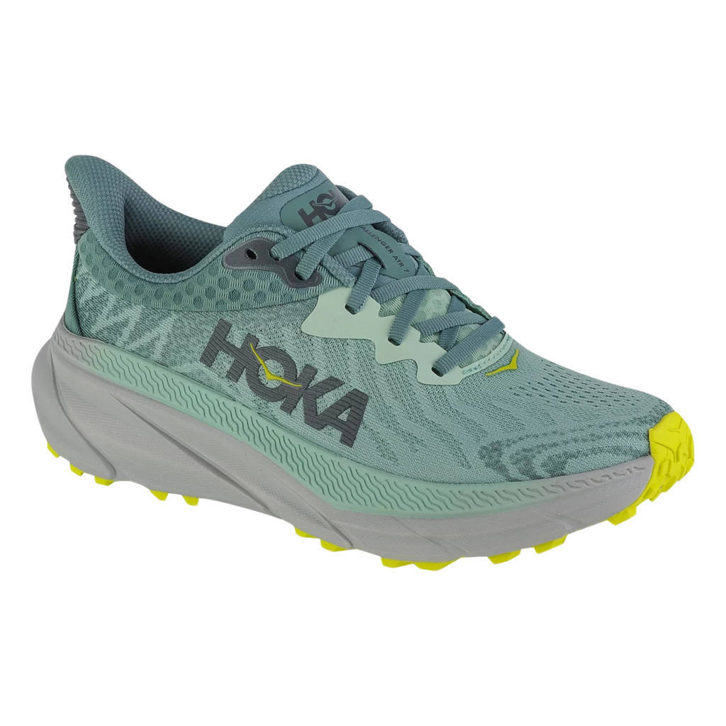Hoka Challenger ATR 7 Synthetic Textile Women's Running Shoes#color_mist green trellis