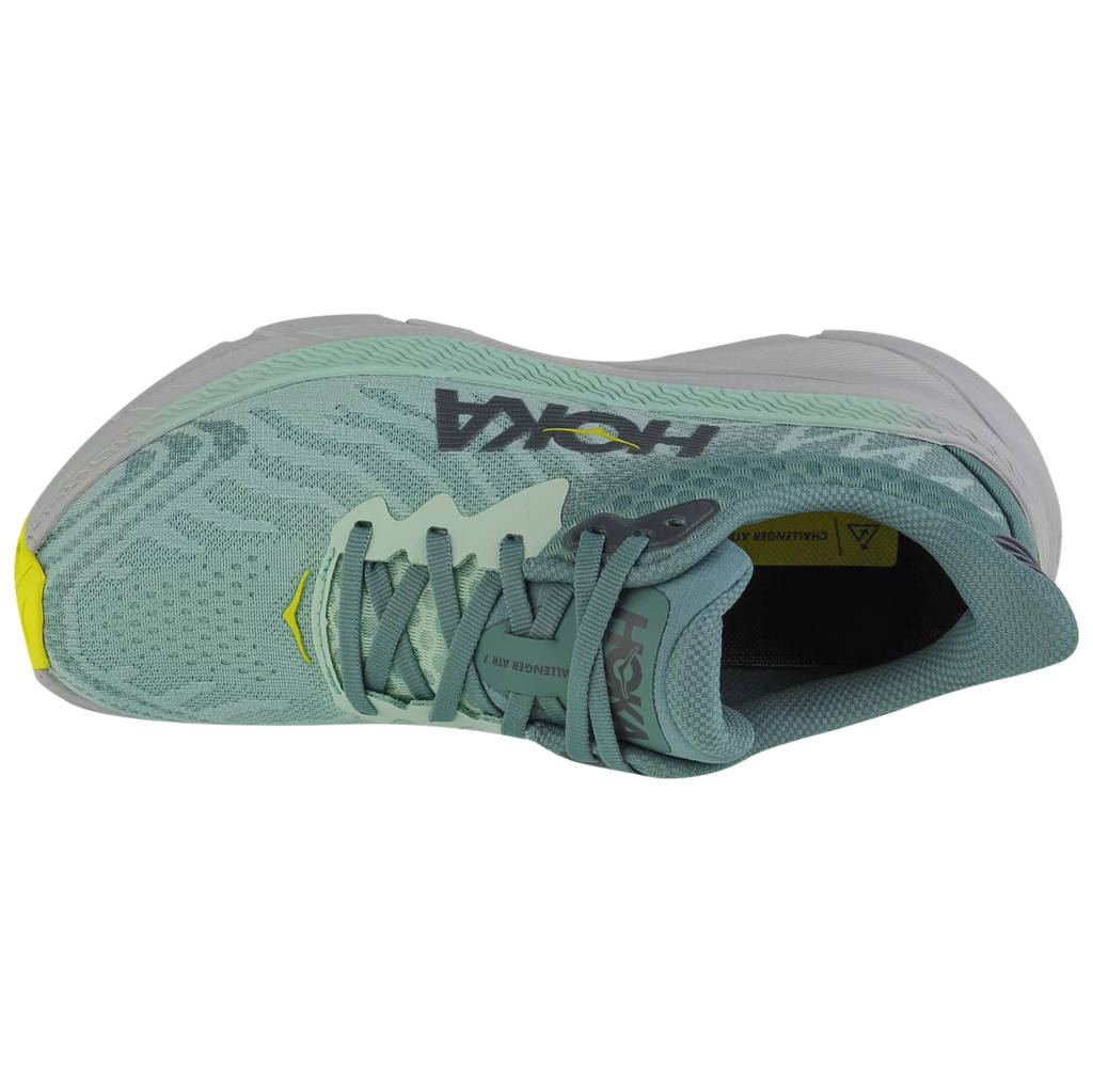 Hoka Challenger ATR 7 Synthetic Textile Women's Running Shoes#color_mist green trellis