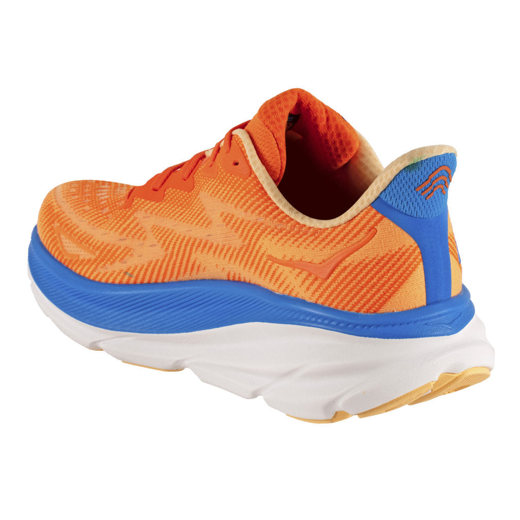 Hoka One One Clifton 9 Textile Mens Sneakers#color_vibrant orange impala