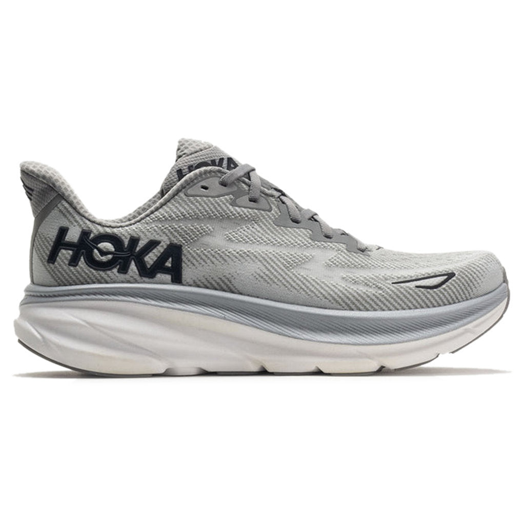 Hoka Clifton 9 Mesh Men's Running Shoes#color_harbor mist black
